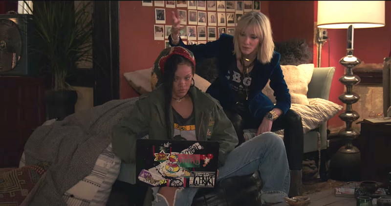 Rihanna (as Nine Ball) and Cate Blanchett (as Lou) in Ocean’s 8